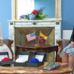 Rocío de Moreno y Karen Pence mantuvieron una reunión bilateral durante la visita oficial del Vicepresidente de Estados Unidos